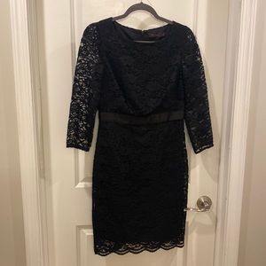 The Limited lace black midi dress size 4